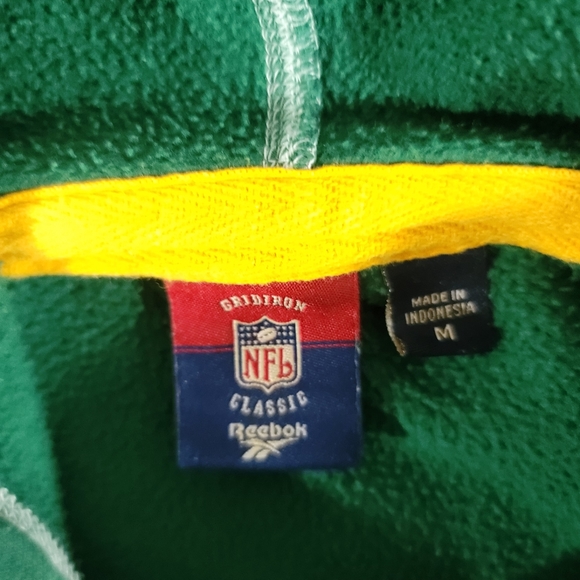Reebok NFL Gridiron Classic Hoodie Green Bay Packers Medium Green M - Picture 3 of 10